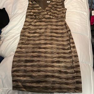 Dress barn brown and gold dress